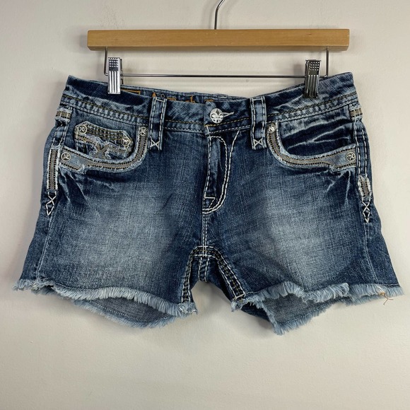 Rock Revival Shorts Rock Revival Rosemary Distressed Thick Stitch